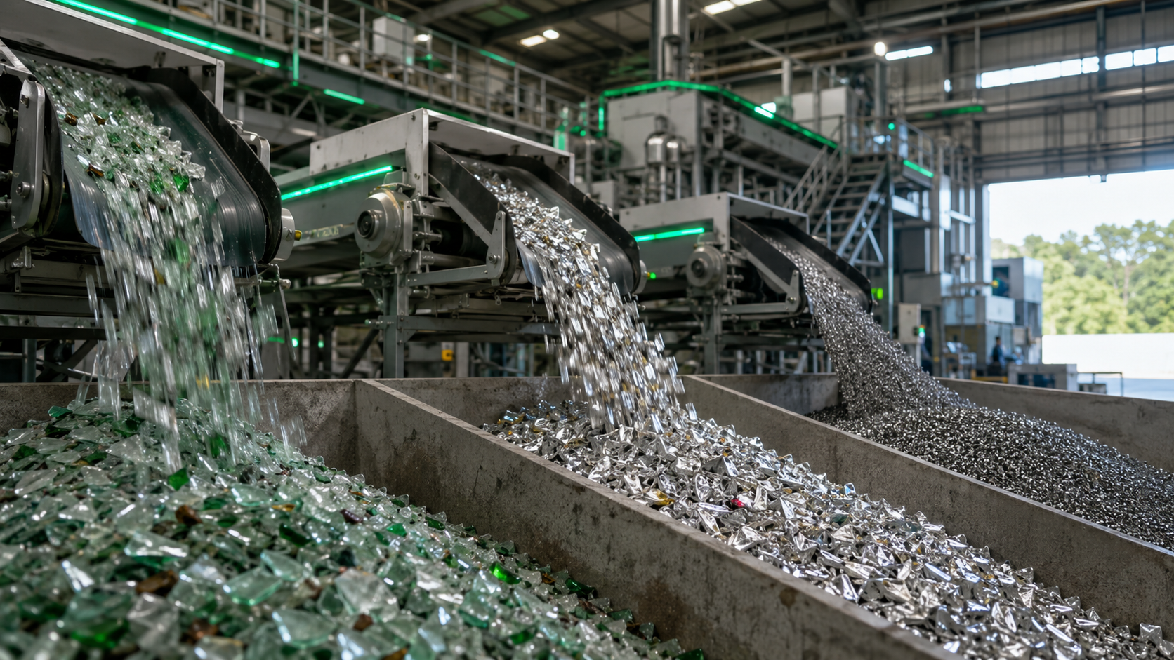 Crushing and sorting equipment recovering solar panel materials