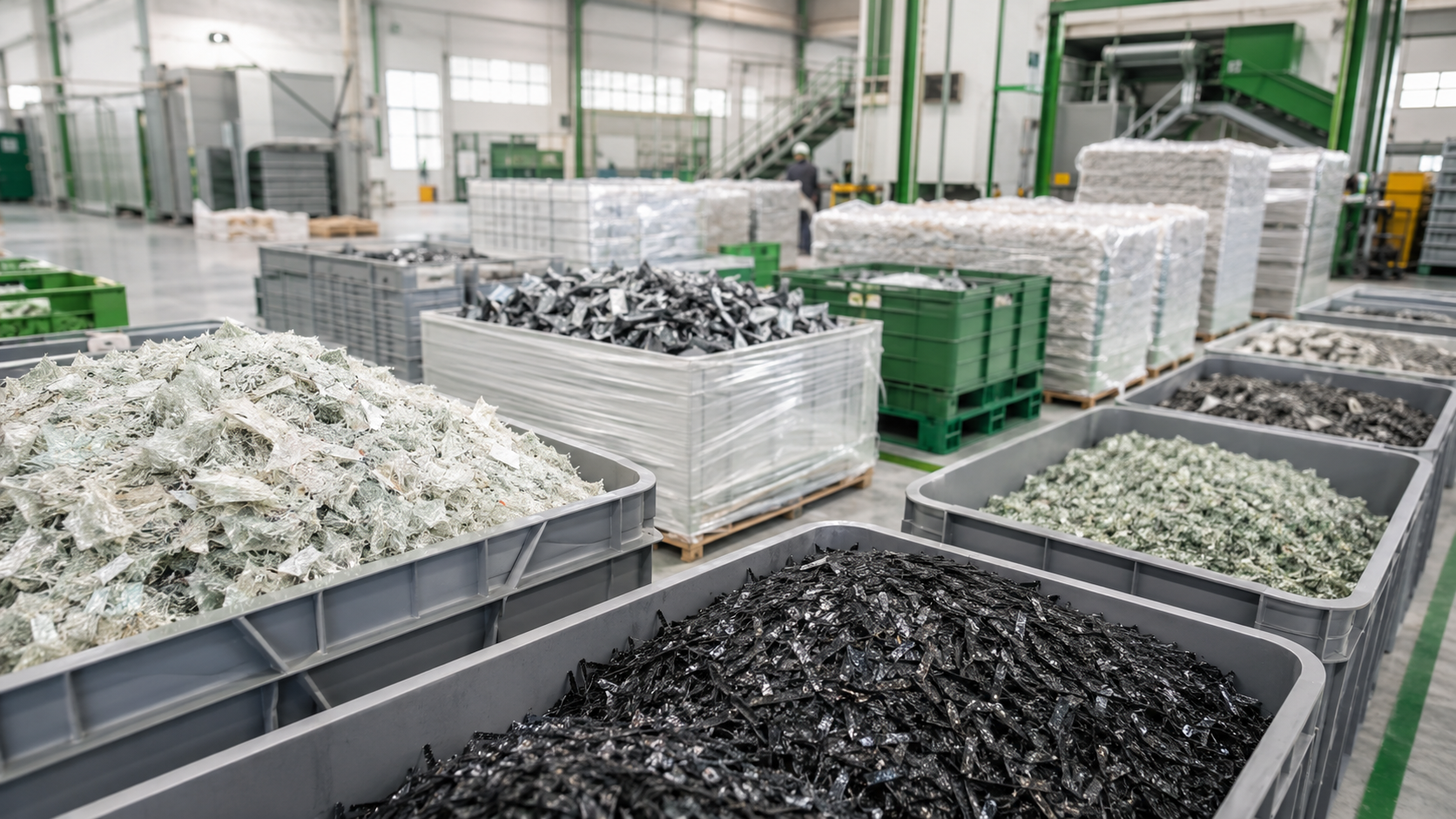 Recovered solar panel materials ready for industrial reuse