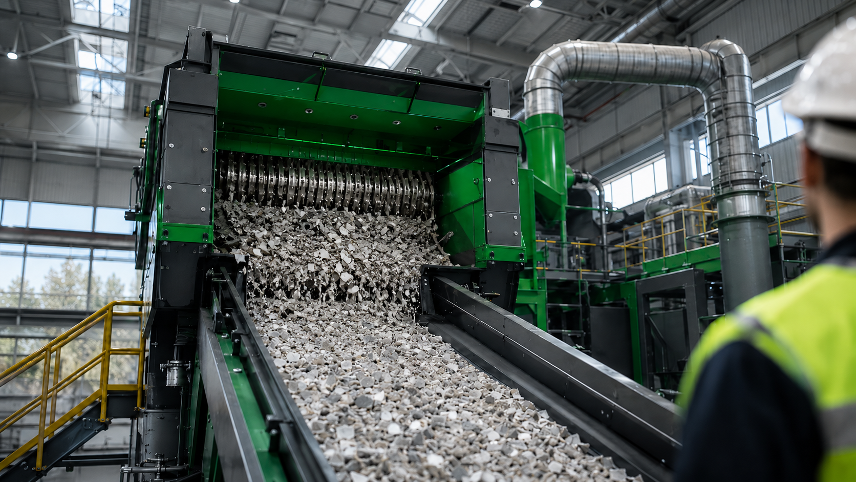 Primary shredding machine scene